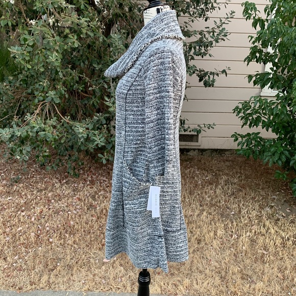 Robbie Bee Petite Black / White Cowl Neck Dress S - Picture 4 of 15